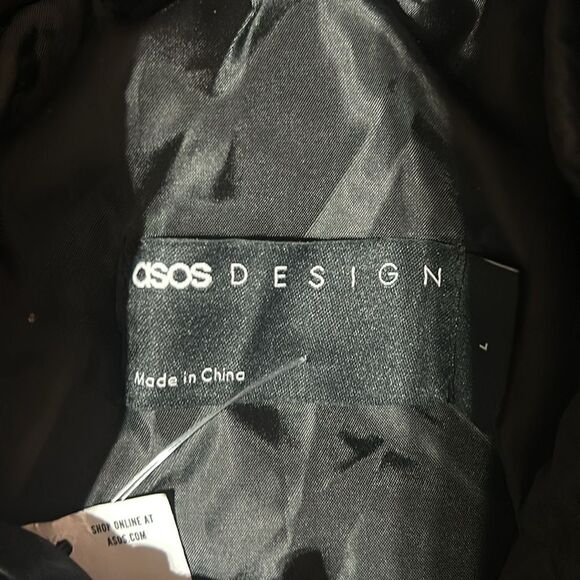 NWT ASOS DESIGN Mixed Media Paisley Print High Pile Fleece Jacket -size Large - Picture 6 of 7